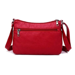 Women Bag Soft PU Leather Shoulder Bag Multi-layer Crossbody Handbag