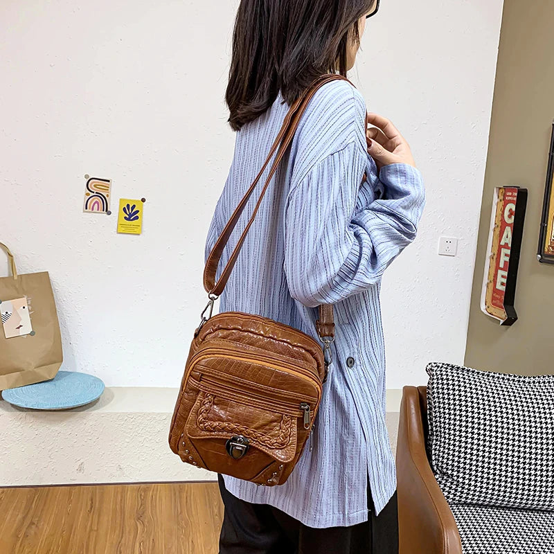 Soft Pu Leather Shoulder Bag Women Cross-body Messenger Bags