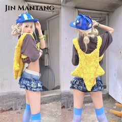 Star Shape Shoulder Bag Crossbody Street Style Girls Bag Euro-America