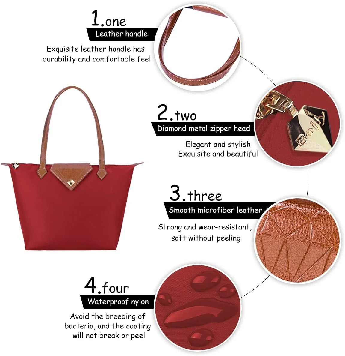 Stylish Nylon Ladies Shoulder Bag for Work,Shopping, School Large