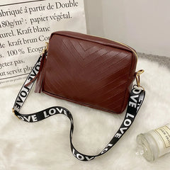 Women Tassel Shoulder Crossbody Square Bag Casual Small Messenger Bag Purse