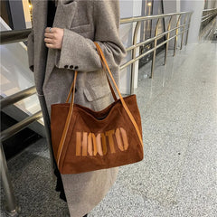 Women Bag Texture Japan Large Capacity Shoulder Tote Bag