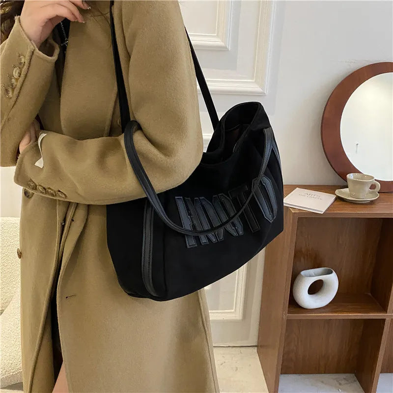 Women Bag Texture Japan Large Capacity Shoulder Tote Bag