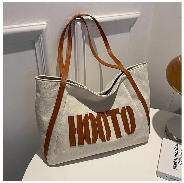 Women Bag Texture Japan Large Capacity Shoulder Tote Bag