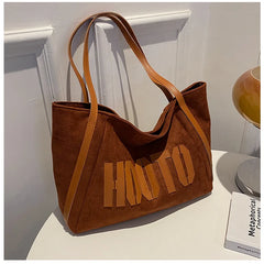 Women Bag Texture Japan Large Capacity Shoulder Tote Bag