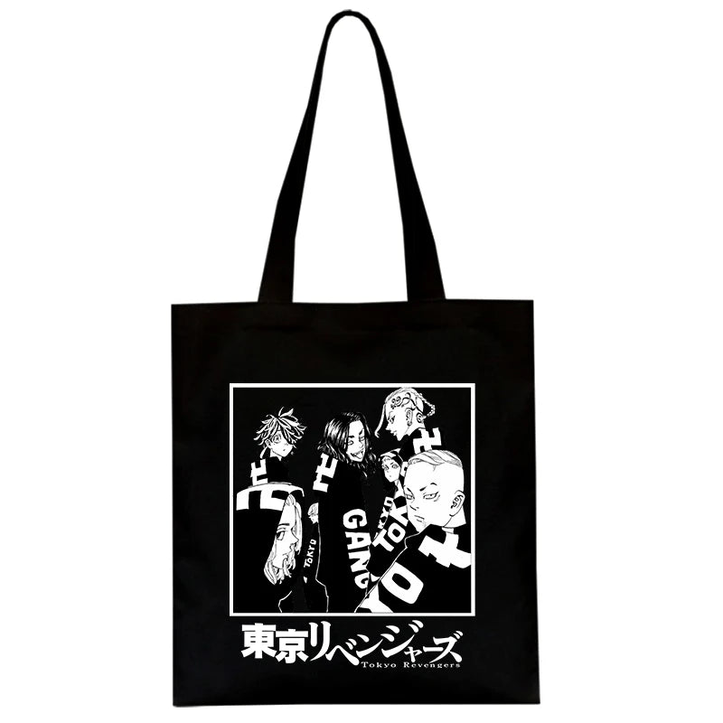 Tokyo Revengers Anime Harajuku Shopper Bag Large Capacity Vintage Shoulder Bag