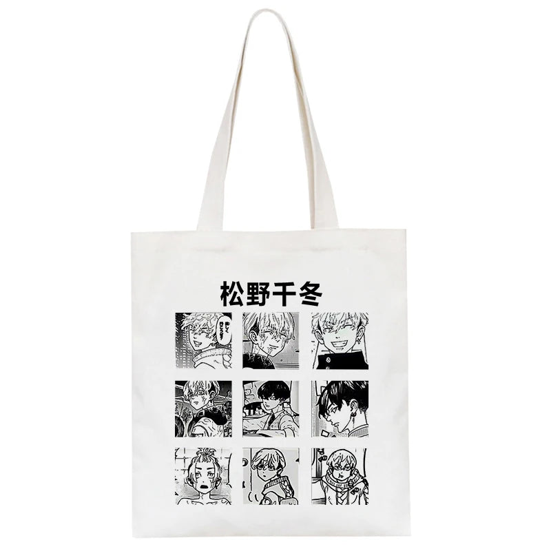Tokyo Revengers Anime Harajuku Shopper Bag Large Capacity Vintage Shoulder Bag
