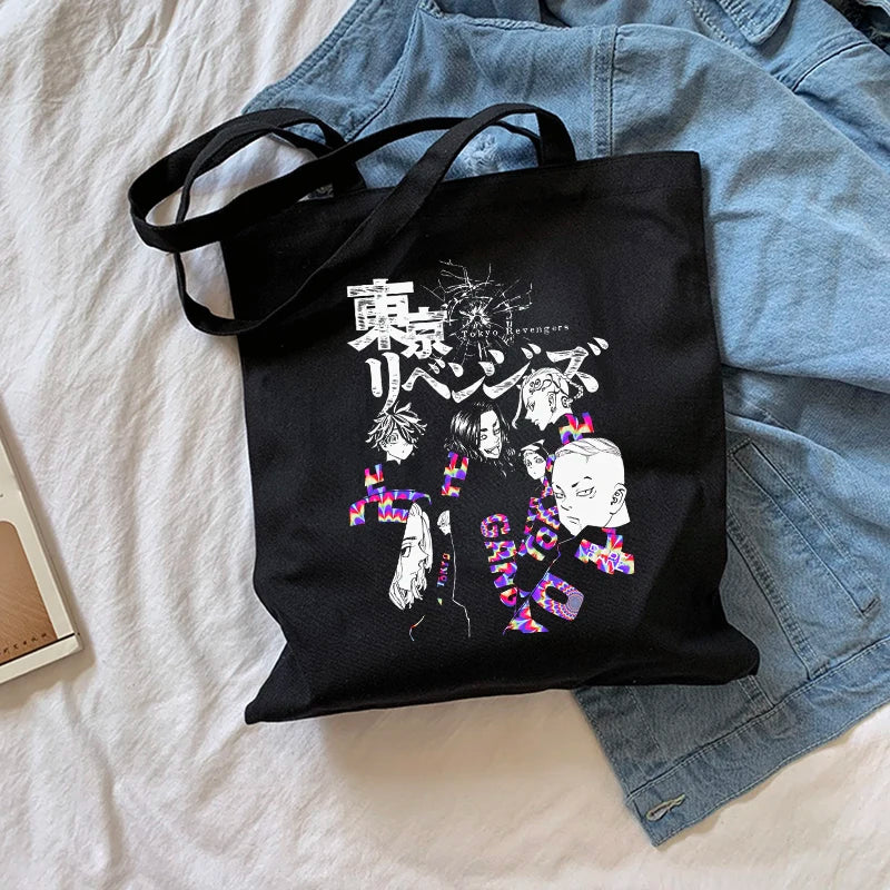 Tokyo Revengers Anime Harajuku Shopper Bag Large Capacity Vintage Shoulder Bag