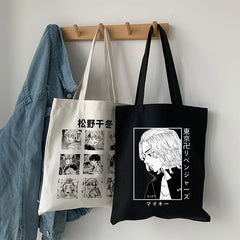 Tokyo Revengers Anime Harajuku Shopper Bag Large Capacity Vintage Shoulder Bag