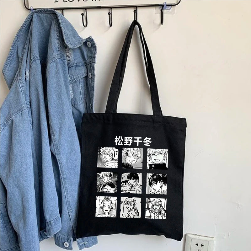 Tokyo Revengers Anime Harajuku Shopper Bag Large Capacity Vintage Shoulder Bag
