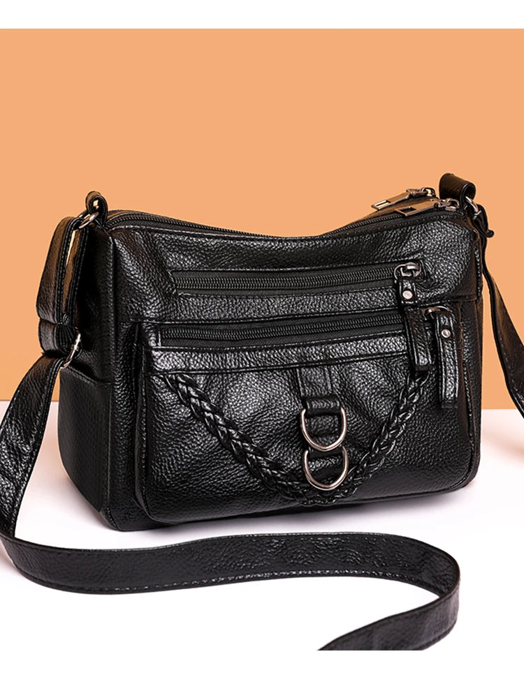Vintage Women's Shoulder Bag PU Leather Crossbody Messenger Hobo Handbag
