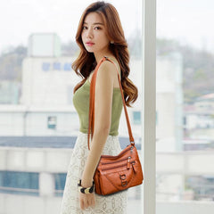 Vintage Women's Shoulder Bag PU Leather Crossbody Messenger Hobo Handbag