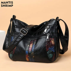 Vintage PU Leather Shoulder Bag Retro Messenger Classic Ladies Crossbody