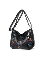 Vintage PU Leather Shoulder Bag Retro Messenger Classic Ladies Crossbody
