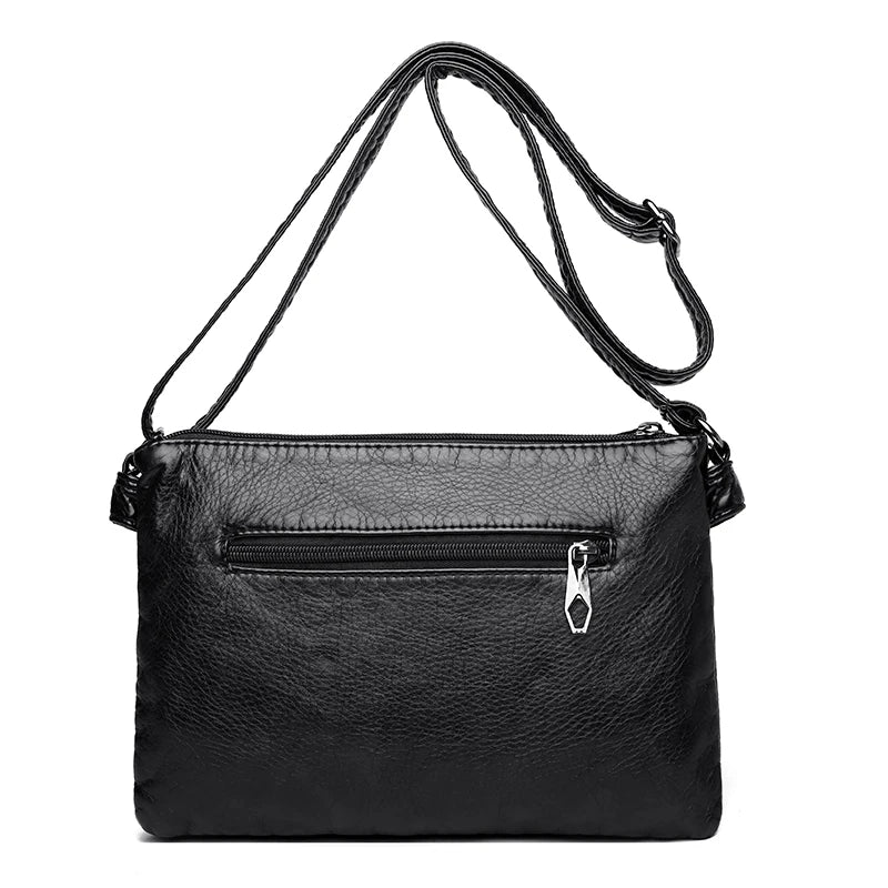 Vintage Women's Shoulder Bag Soft PU Leather Messenger Retro Casual Crossbody