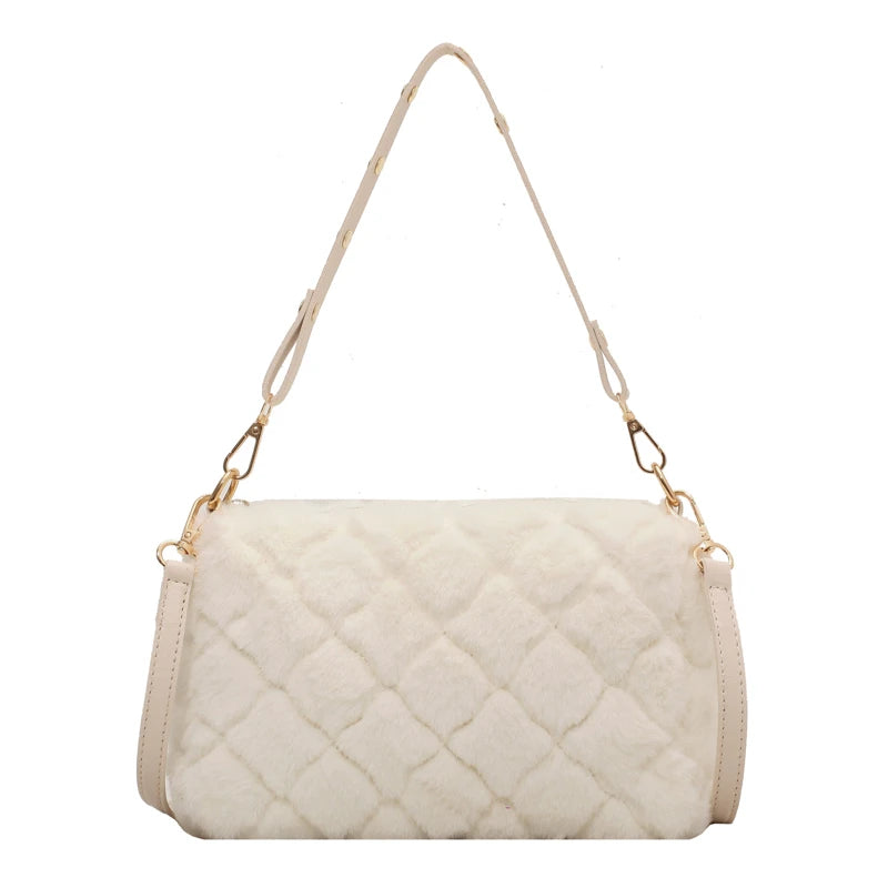 Winter Faux Fur Plush Handbag Female Bags
