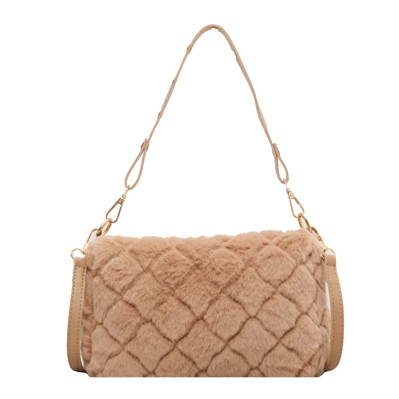 Winter Faux Fur Plush Handbag Female Bags