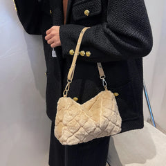 Winter Faux Fur Plush Handbag Female Bags