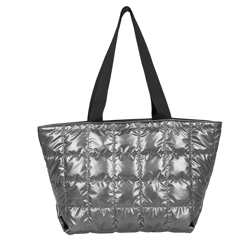 Women Winter Shoulder Bag Waterproof Cotton Tote Casual Large Capacity Handbag