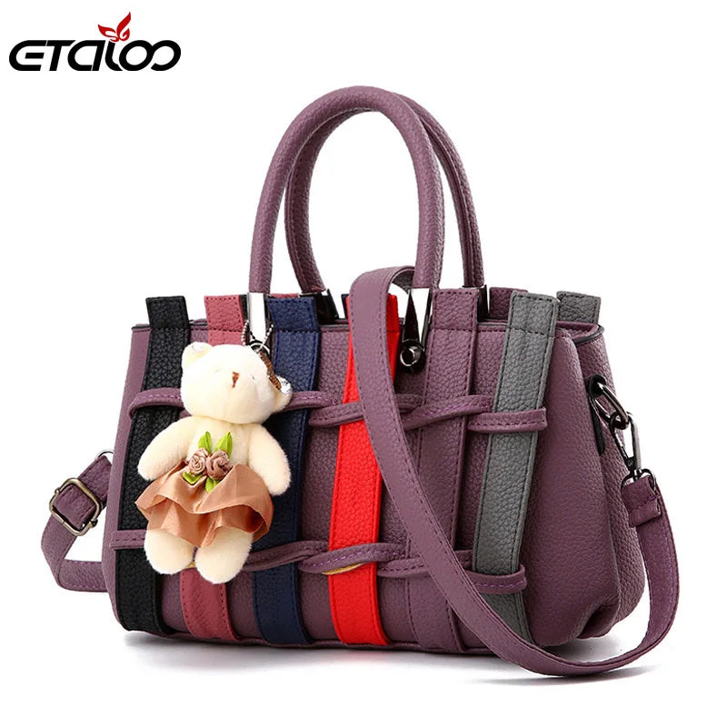 Women Leather Handbag Sweet Messenger Crossbody Bag Flap