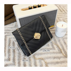 Embroidery Chain Cross-body Bag PU Leather Messenger Bag