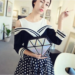 Women 3D Diamond Shoulder Chain Crossbody Satchel Evening Bag