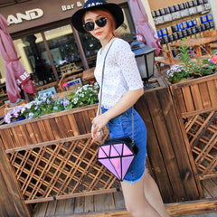 Women 3D Diamond Shoulder Chain Crossbody Satchel Evening Bag