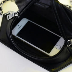 Women 3D Diamond Shoulder Chain Crossbody Satchel Evening Bag