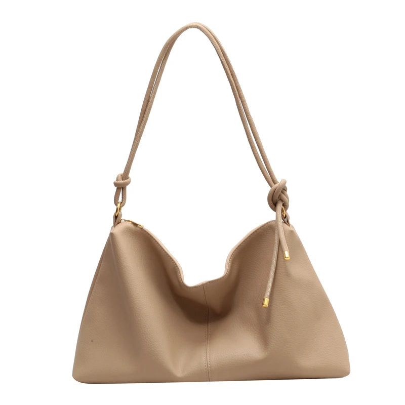 Women Large Capacity Shoulder Bag Vintage Female Tote Soft PU Leather Crossbody