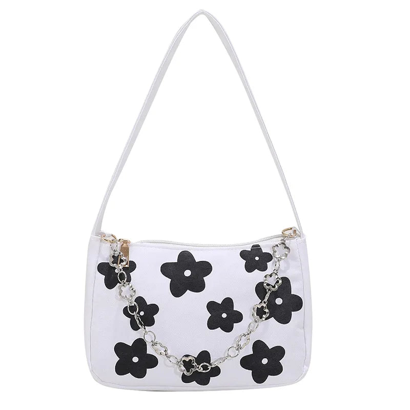 Women Small Shoulder Purse Underarm Bags Clutch Summer Flower Handbags
