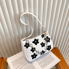 Women Small Shoulder Purse Underarm Bags Clutch Summer Flower Handbags