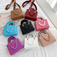 Chain Handbag Crossbody Bag PU Flap Messenger Bag for Women