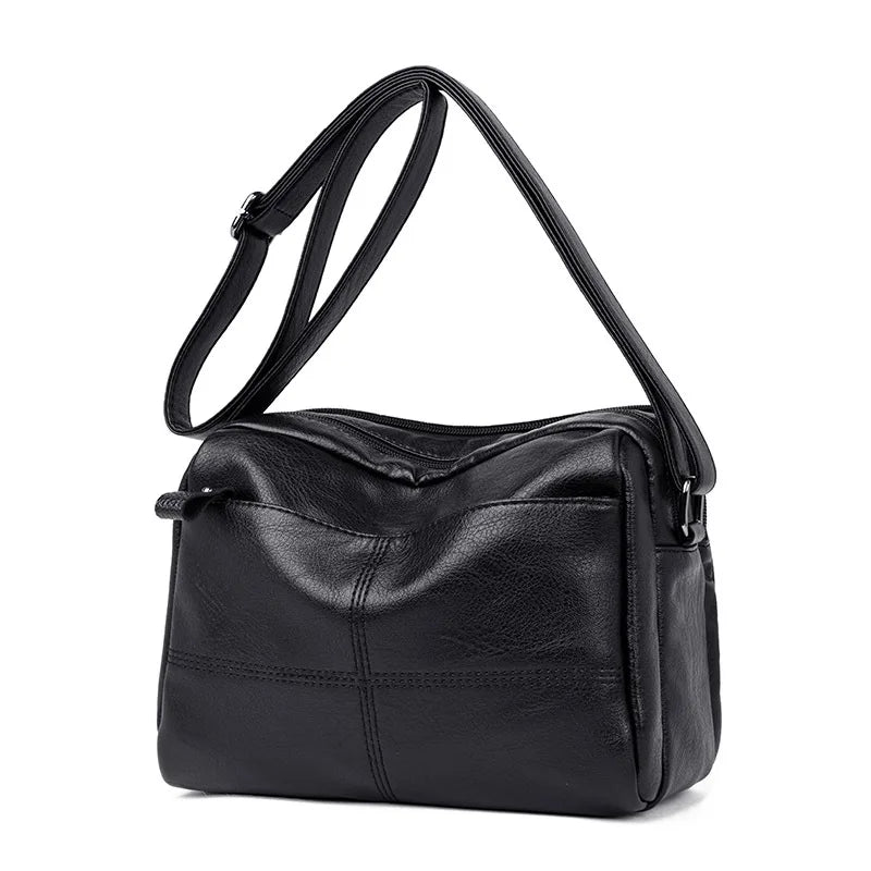 Women Crossbody Bag Soft Leather Small Shoulder Handbag Messenger Phone Purse