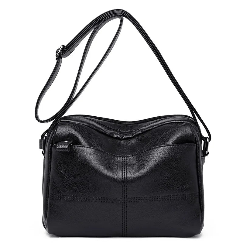 Women Crossbody Bag Soft Leather Small Shoulder Handbag Messenger Phone Purse
