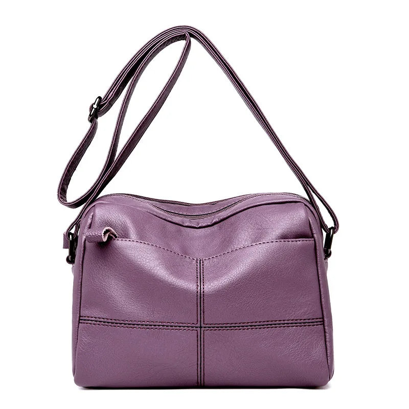 Women Crossbody Bag Soft Leather Small Shoulder Handbag Messenger Phone Purse