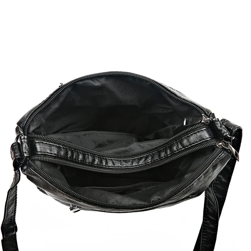 Women Crossbody Pack PU Leather Messenger Bag