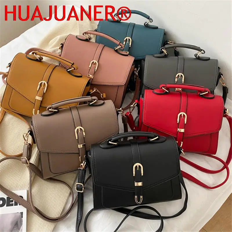 Vintage Leather Shoulder Bag Crossbody Messenger Handbag