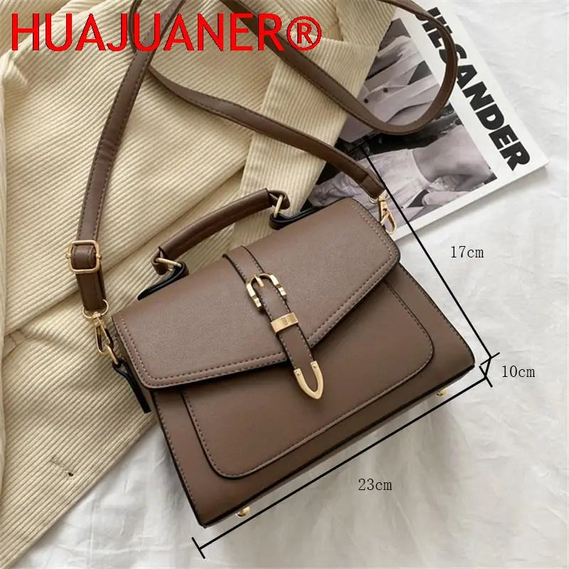 Vintage Leather Shoulder Bag Crossbody Messenger Handbag