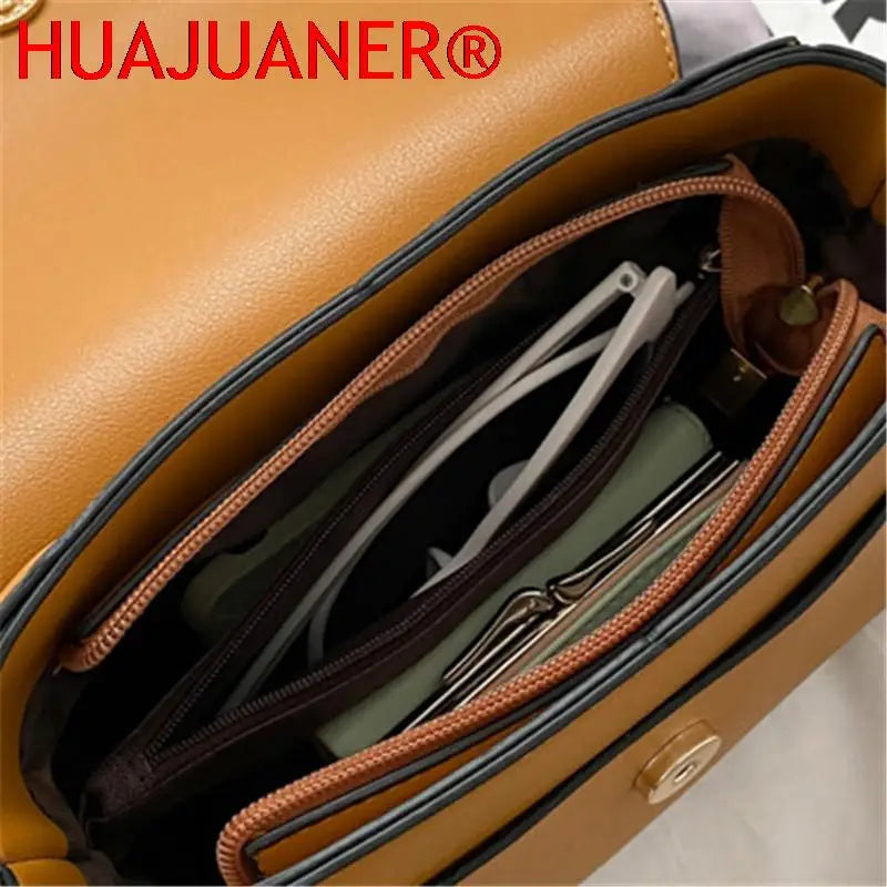 Vintage Leather Shoulder Bag Crossbody Messenger Handbag