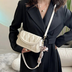 Acrylic Chain Shoulder Messenger Bag With Silk Scarves Purses