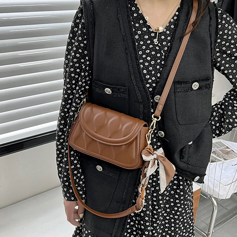 Acrylic Chain Shoulder Messenger Bag With Silk Scarves Purses