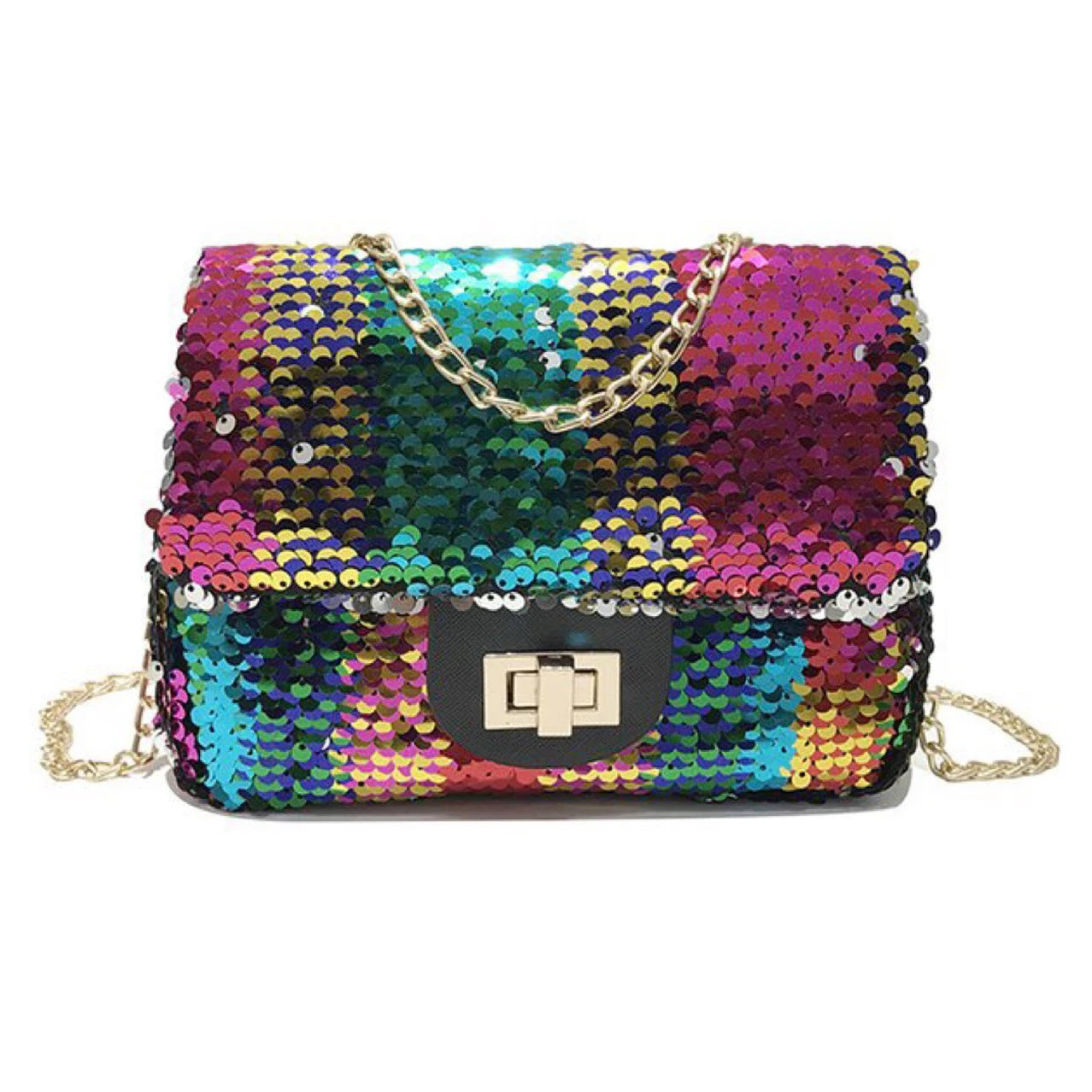 Sequins Cross Body Chain Messenger Bag Girl Shoulder Bags Female Bag