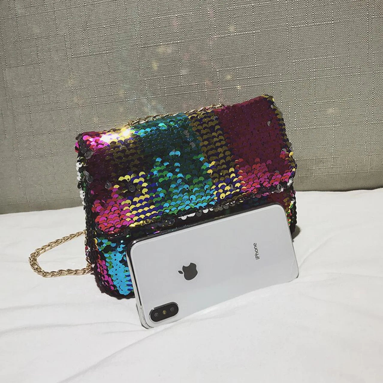 Sequins Cross Body Chain Messenger Bag Girl Shoulder Bags Female Bag