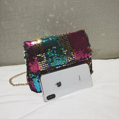 Sequins Cross Body Chain Messenger Bag Girl Shoulder Bags Female Bag