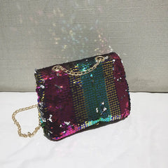 Sequins Cross Body Chain Messenger Bag Girl Shoulder Bags Female Bag