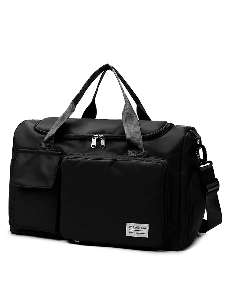 Women Foldable Sport Bag Shoe Compartment Waterproof Fitness Travel Handbag