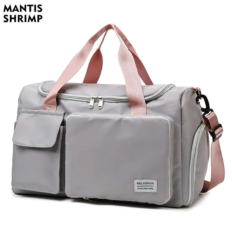 Women Foldable Sport Bag Shoe Compartment Waterproof Fitness Travel Handbag