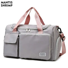 Women Foldable Sport Bag Shoe Compartment Waterproof Fitness Travel Handbag