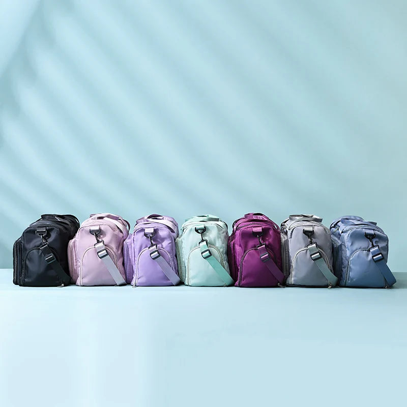 Women Foldable Sport Bag Shoe Compartment Waterproof Fitness Travel Handbag