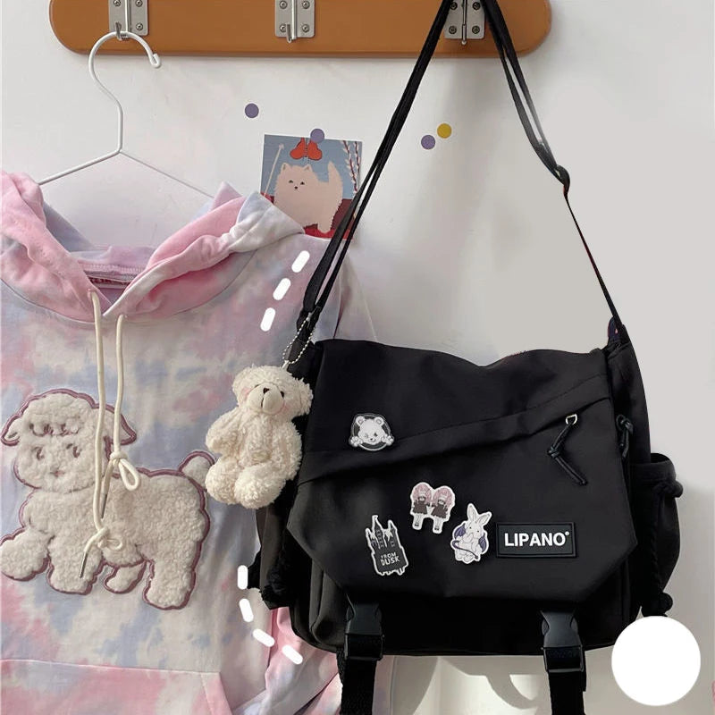 Large Capacity Shoulder Bag Harajuku Postman Messenger Crossbody